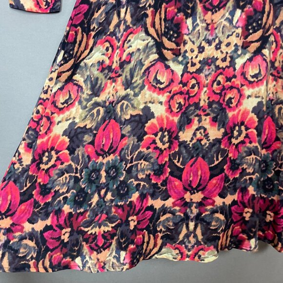 Sam & Lavi Anthropologie Selma Dress Midi Floral Graphic Size XS Peekaboo Back - Picture 11 of 13